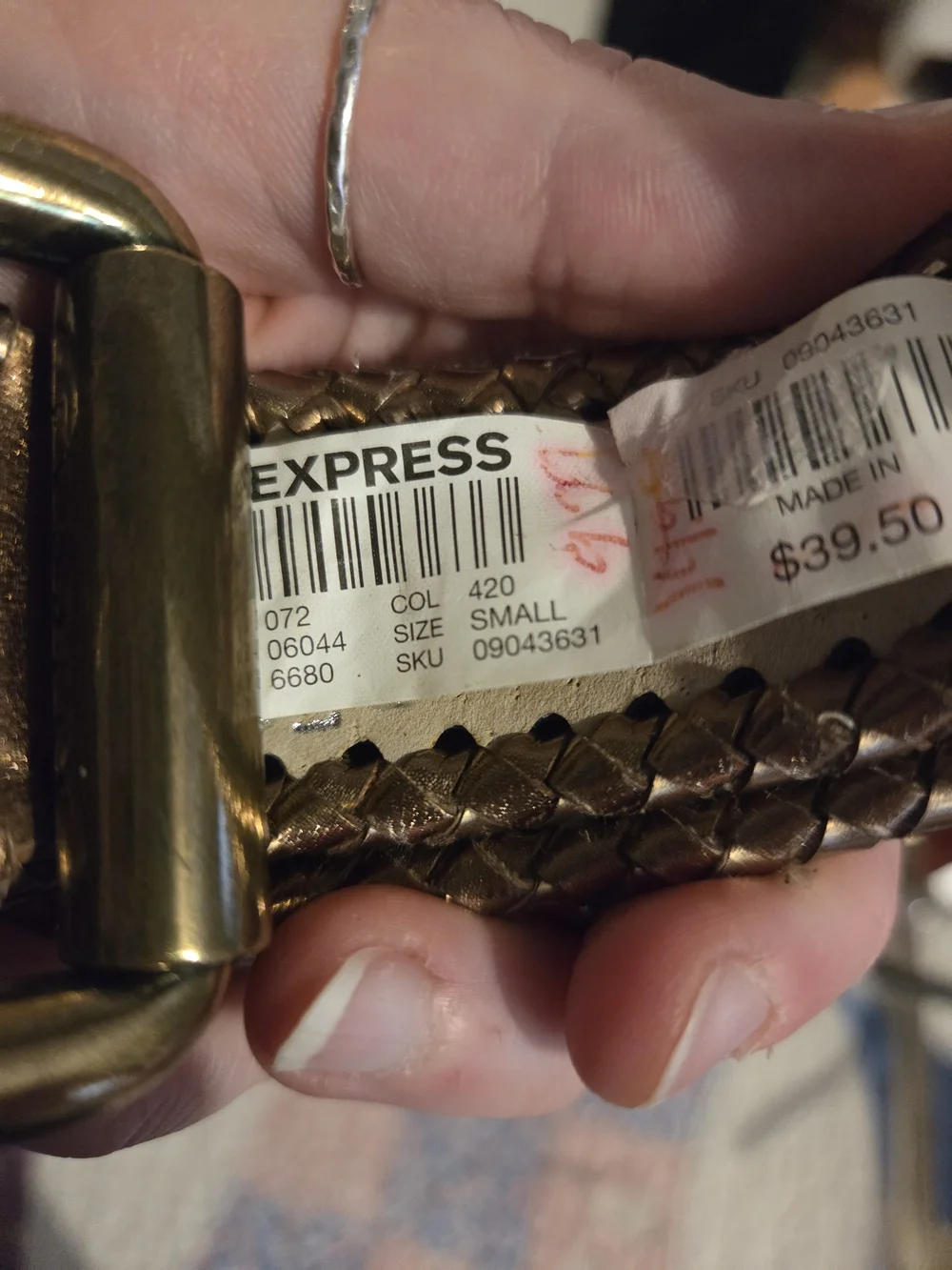 Small Express gold & copper toned 